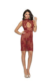 Lace dress with keyhole front.