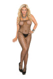 Seamless crochet bodystocking with open crotch.