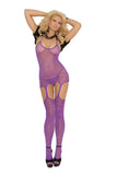 Halter neck suspender bodystocking with cut out design.