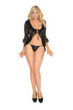 Long sleeve lace jacket and matching g-string.
