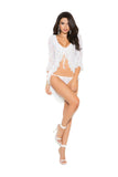 Long sleeve lace jacket and matching g-string.