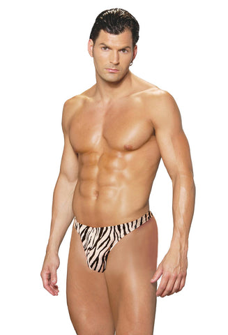 Men's zebra thong.