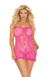 Stretch lace chemise with satin bow detail.