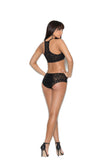 Lace racerback bralette with matching panty.