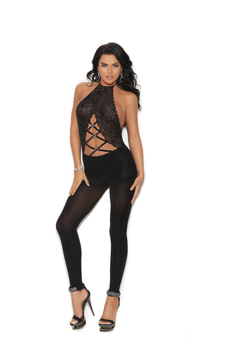 Bodystocking With Criss Cross