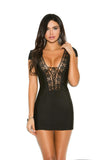 Boho short sleeve mini dress with lace up front.