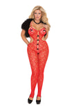 Lace Bodystocking W/bow Detail