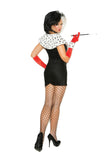 Sexy Dog Napper - 6 pc. costume includes bandeau mini dress, shrug, neck piece, gloves, wrist band and cigarette holder.