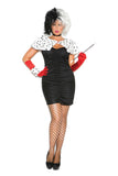 Sexy Dog Napper - 6 pc. costume includes bandeau mini dress, shrug, neck piece, gloves, wrist band and cigarette holder.