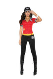 High Octane Honey - 3 pc. costume includes short sleeve top with zipper, pants and hat.