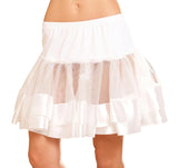 Satin trim petticoat.
