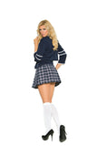 Class Distraction - 4 pc. costume includes cami top, jacket, pleated mini skirt and tie.