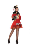 Queen of Hearts - 4 pc. costume includes dress, head piece, neck piece and arm guards.