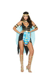 Queen Of The Nile - 3 pc. costume includes dress with attached belt and cape, headband and neck piece.