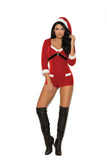 Holiday Cutie - 2 pc. costume includes velvet romper with zipper back closure and matching hat.