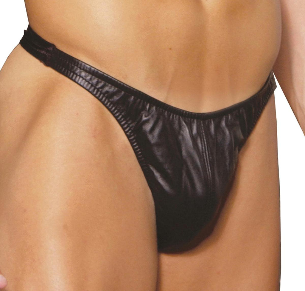 Men's leather thong.